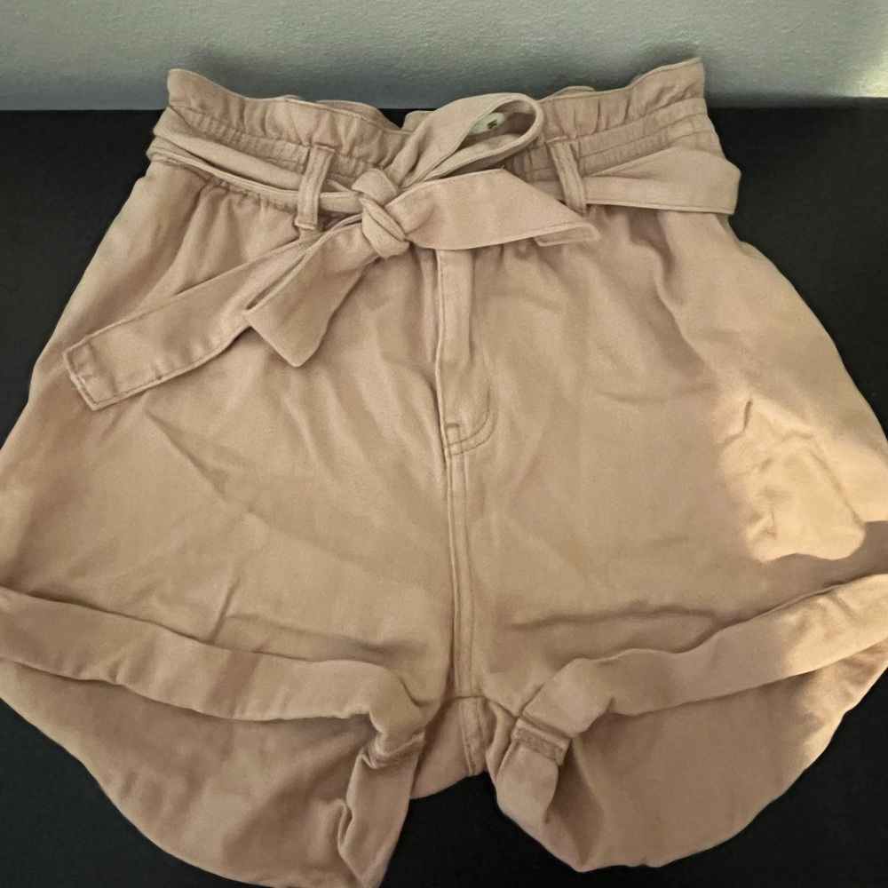 Light pink jean shorts